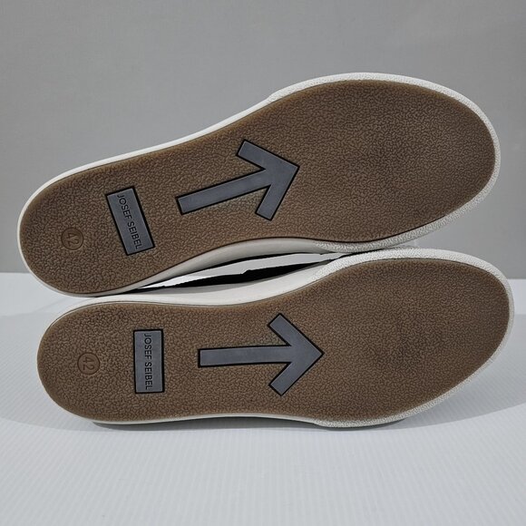 NEW Josef Seibel Claire 20 Sneaker EU Size 42 Black Leather White Slip On Loafer - Picture 11 of 13